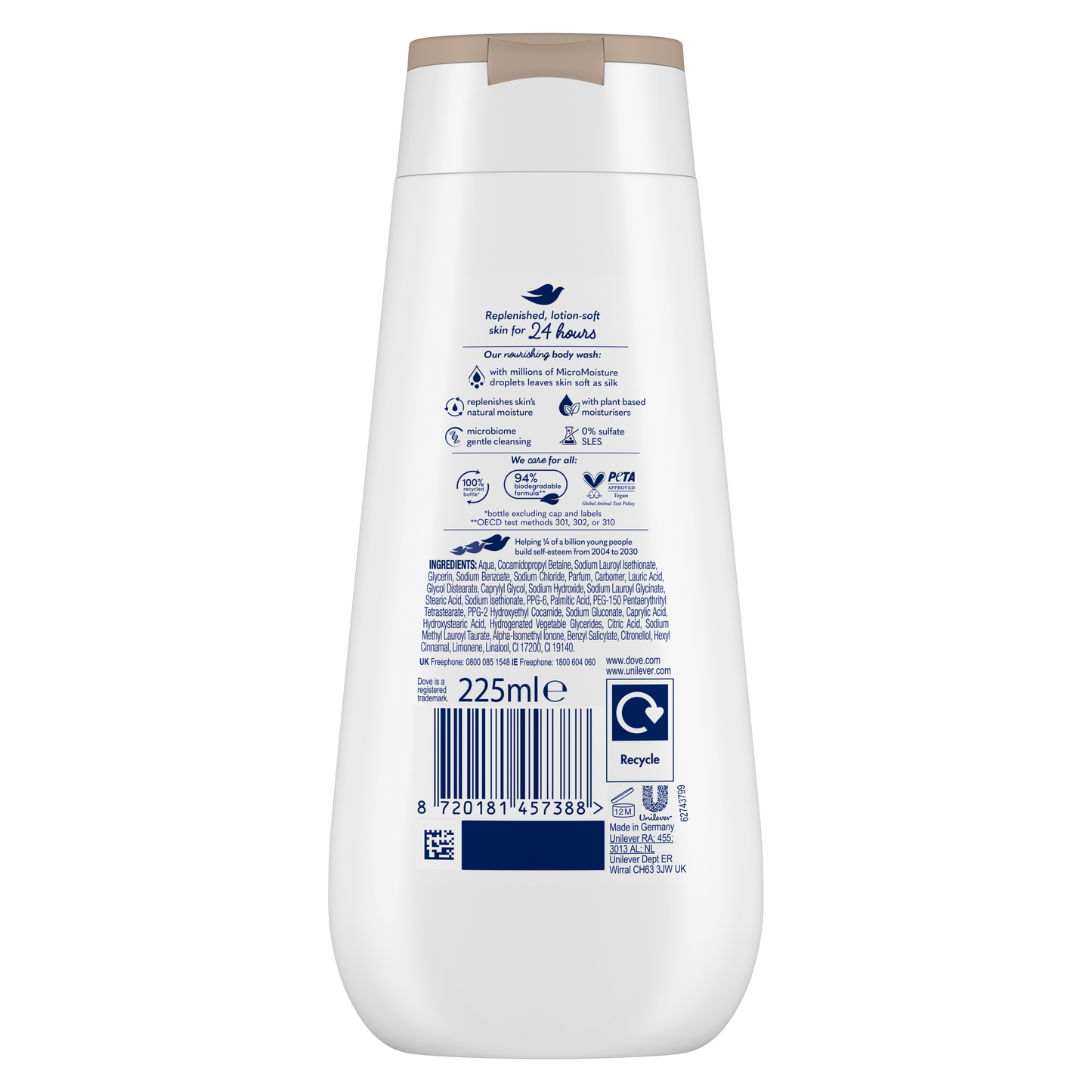 Dove Silk Glow Nourishing Body Wash - 500ml