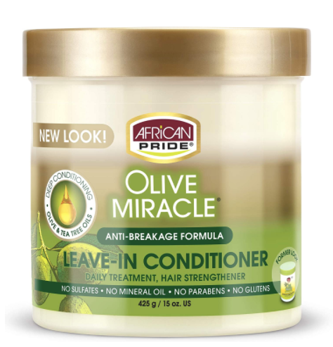 African Pride AP Olive Miracle Leave-In Conditioner, 15oz(425g)